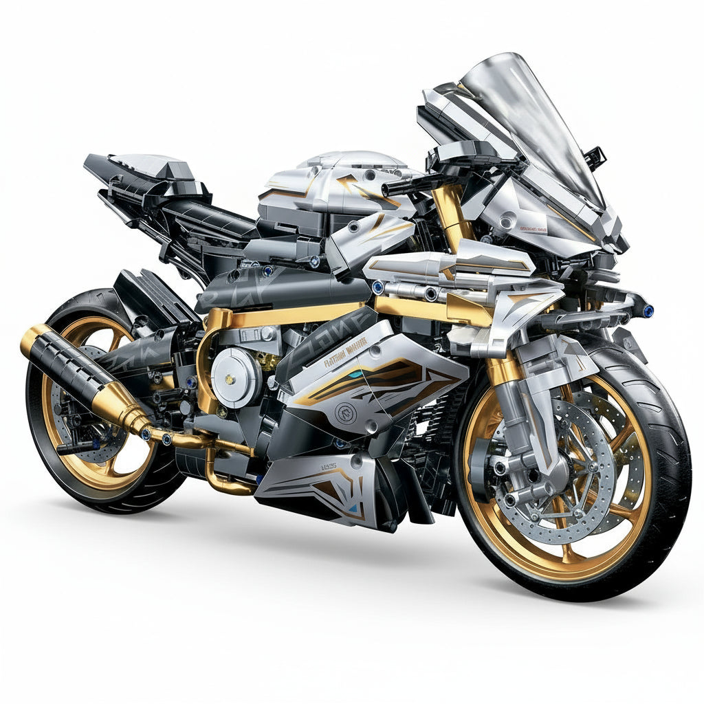 Alloy Motorcycle Desktop Decorations 2045PCS Racing Building Block Model Kid Toys Christmas Easter Festive Gift Giving