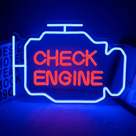 Check Engine Neon Sign 