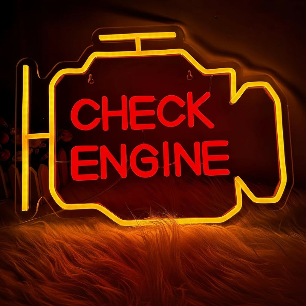 Check Engine Neon Sign 