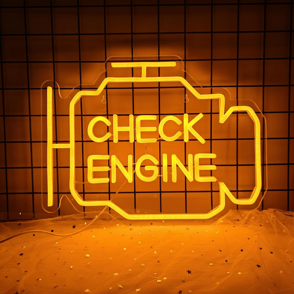 Check Engine Neon Sign 