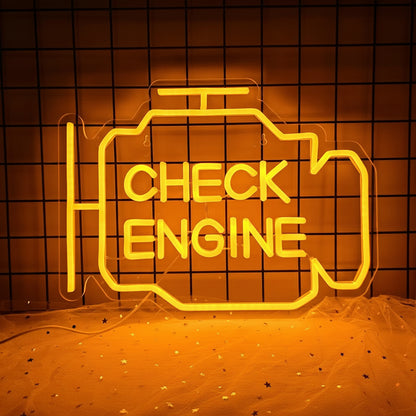 Check Engine Neon Sign 
